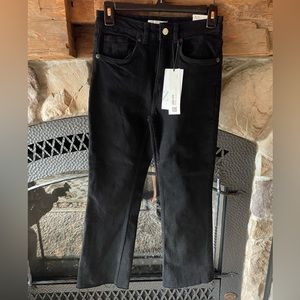 Zara black crop flare jeans